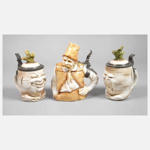 Schierholz Plaue drei Figurenkrüge