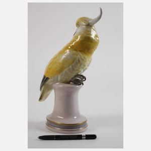 Karl Ens Volkstedt großer Kakadu auf Postament