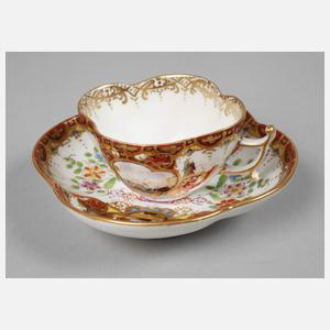 Prunkvolle Mokkatasse Kauffahrteiszene