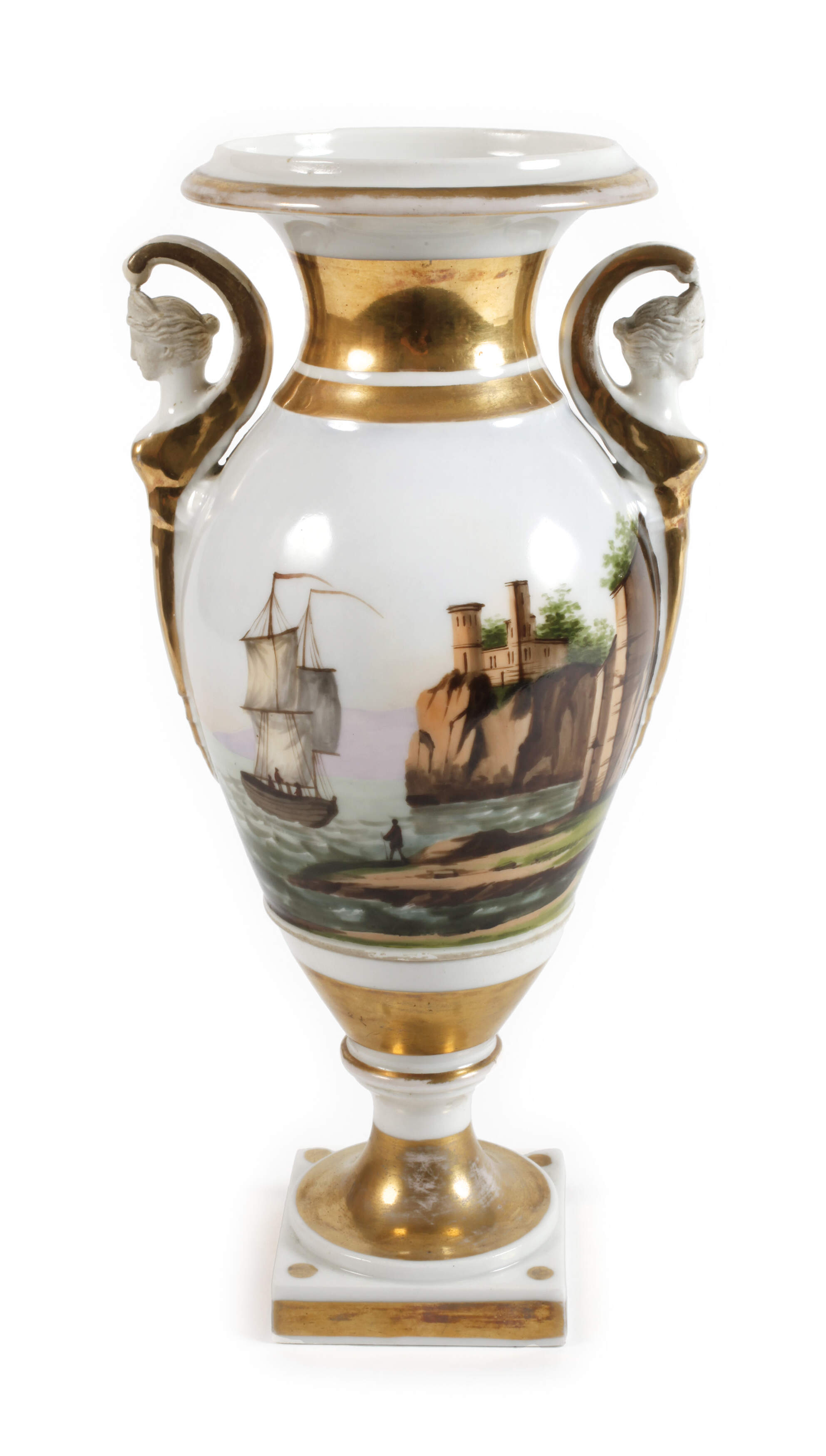 Prunkvase mit Landschaftsmalerei