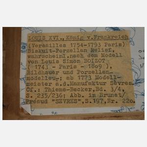 Reliefportraits Ludwig XVI. und Marie Antoinette