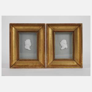 Reliefportraits Ludwig XVI. und Marie Antoinette