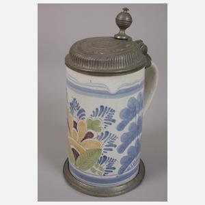 Vier Fayencewalzenkrüge