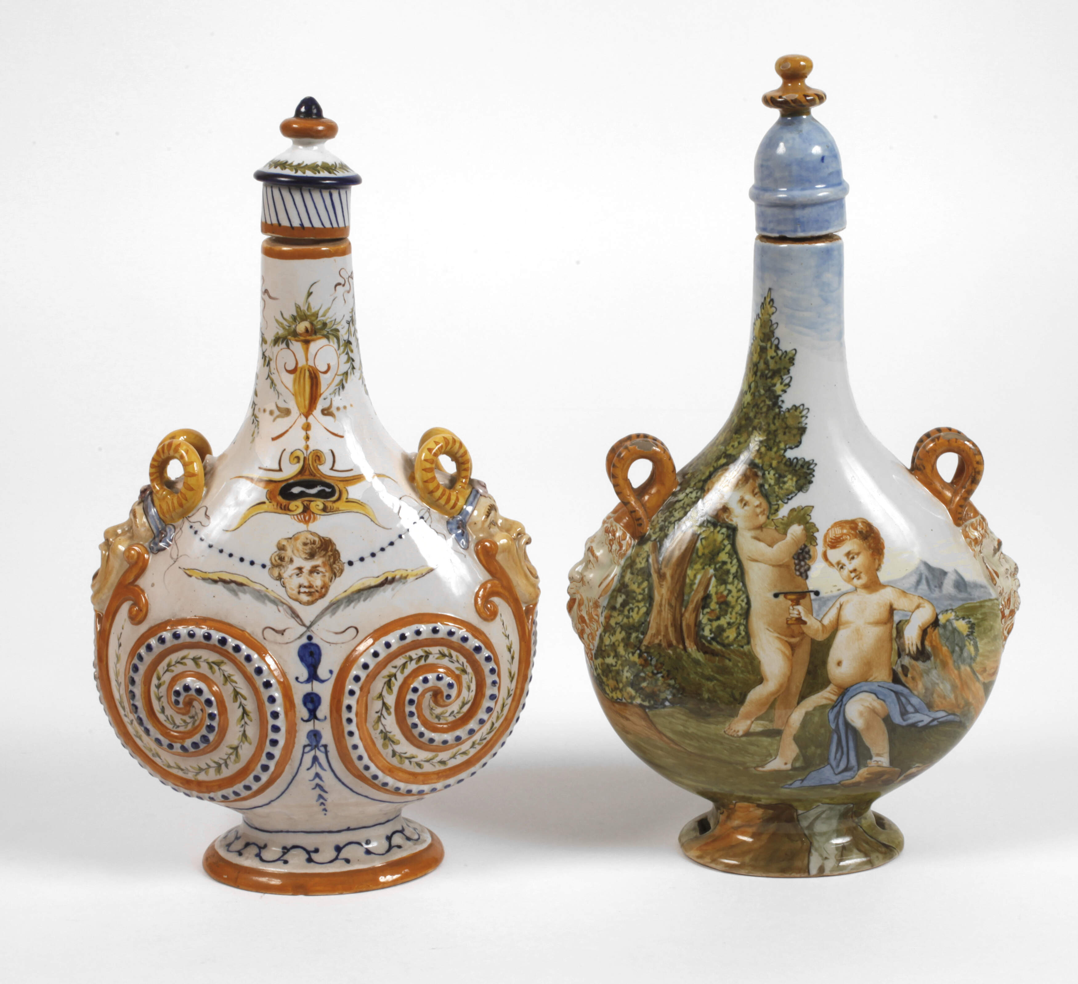 Paar Pilgerflaschen Richard Ginori