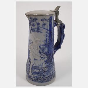 Vier Steinzeugkrüge Historismus