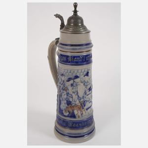 Vier Steinzeugkrüge Historismus