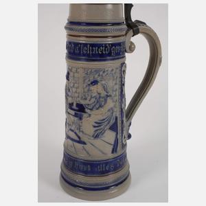 Vier Steinzeugkrüge Historismus