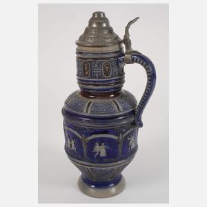 Vier Steinzeugkrüge Historismus