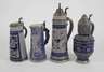 Vier Steinzeugkrüge Historismus