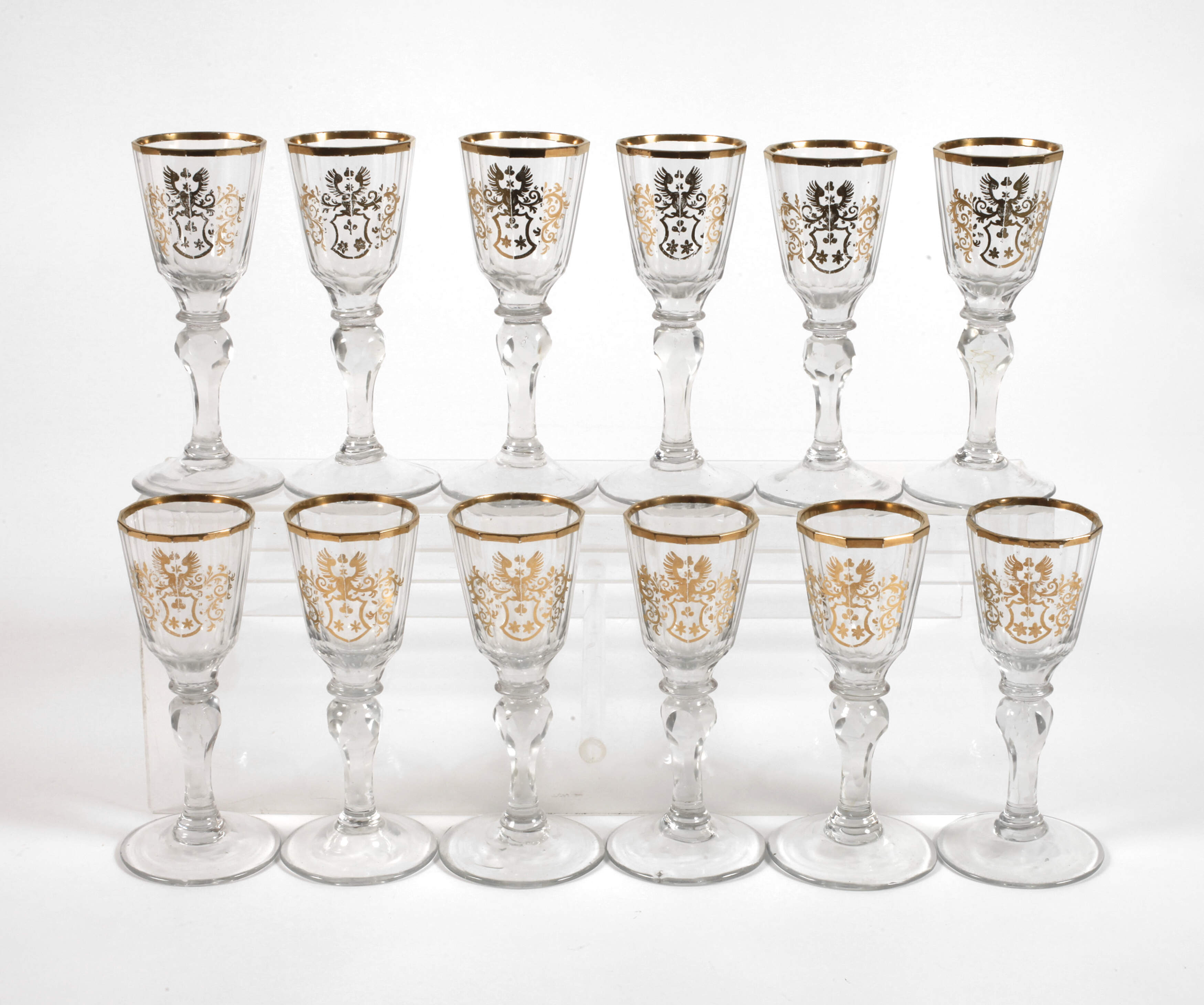 Zwölf barocke Likörgläser