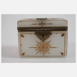 Biedermeier Zuckerdose Alabasterglas