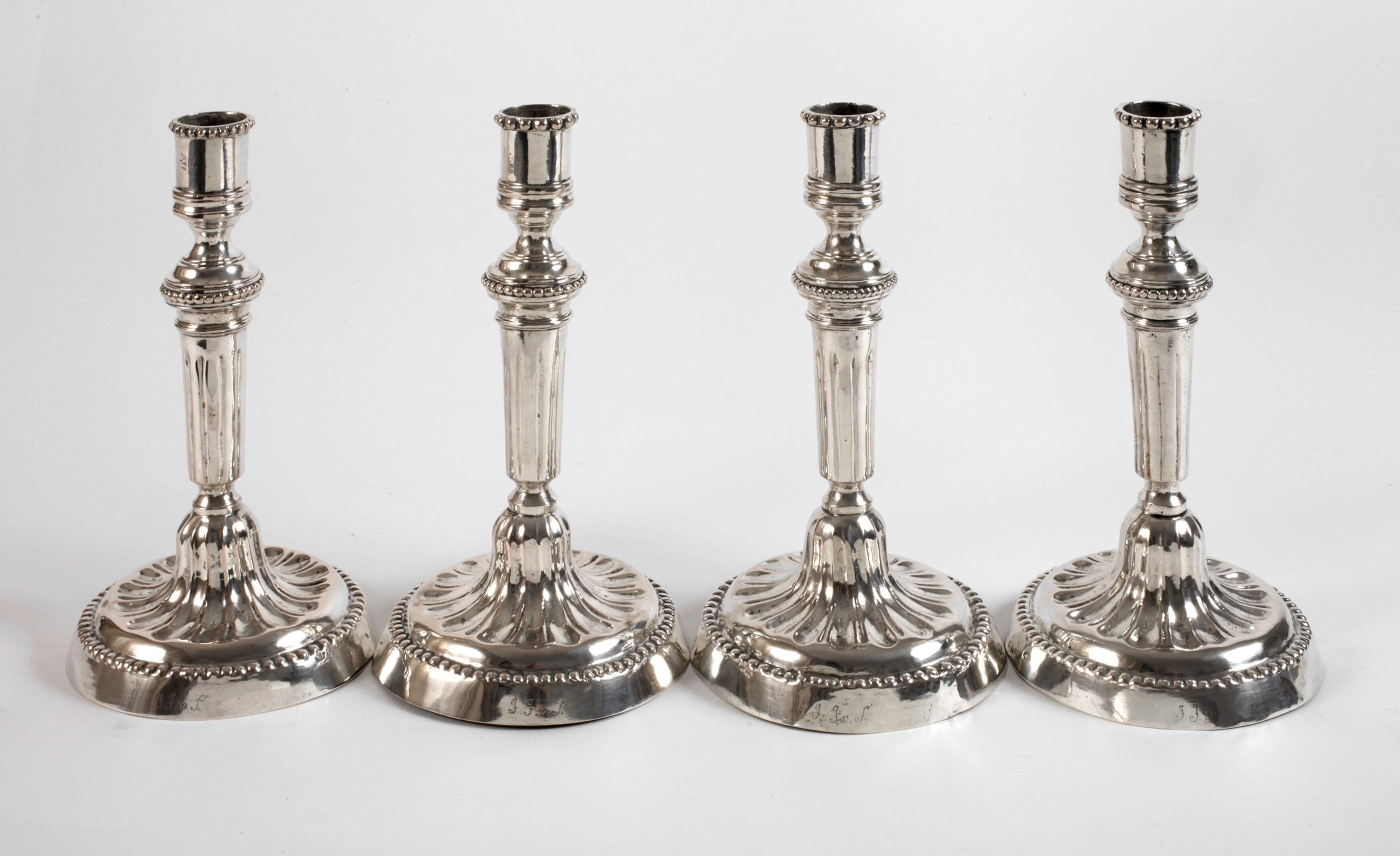 Vier Silberleuchter Polen