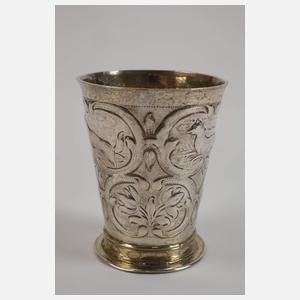 Danziger Silberbecher mit Jagdmotiv