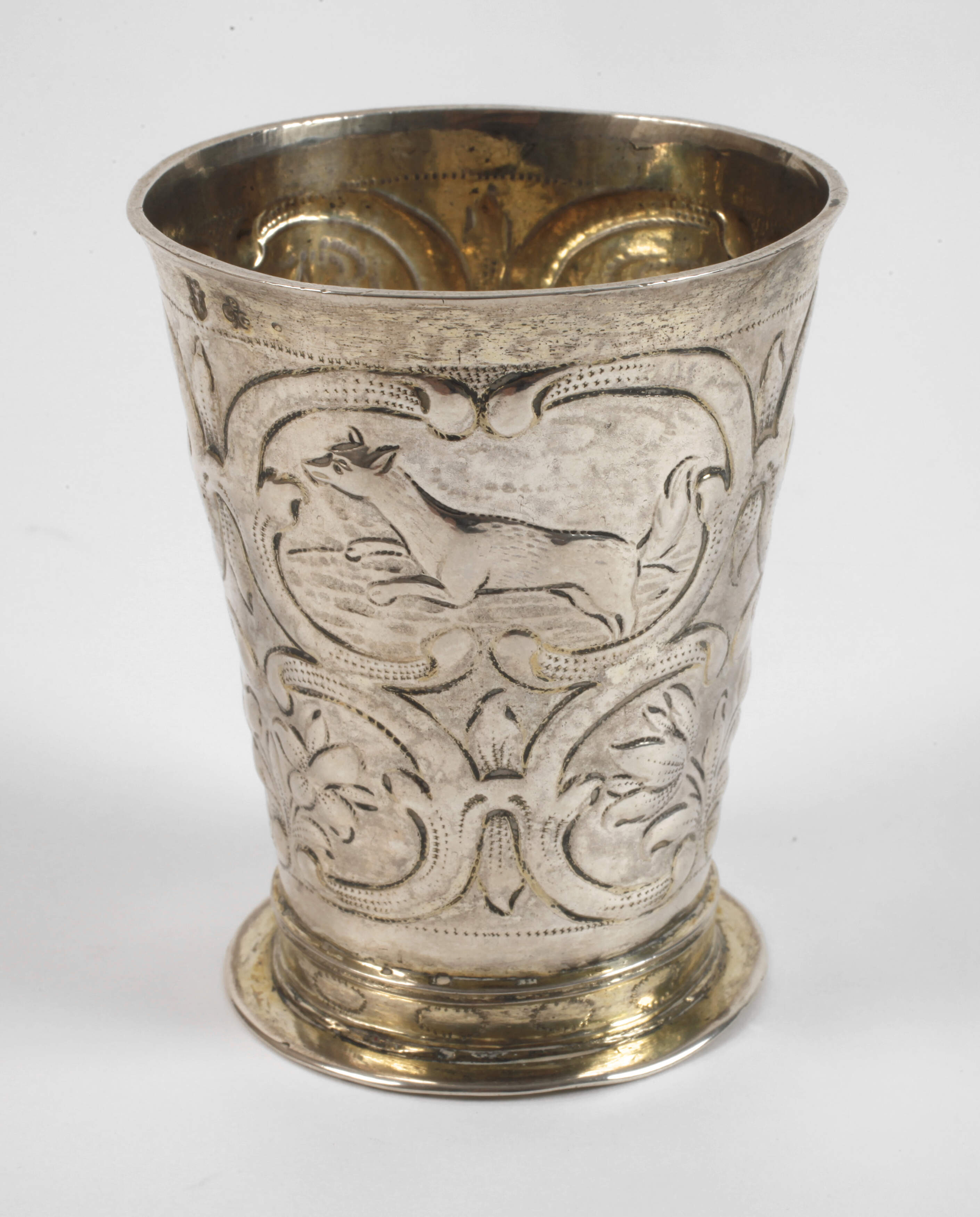 Danziger Silberbecher mit Jagdmotiv