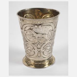 Danziger Silberbecher mit Jagdmotiv