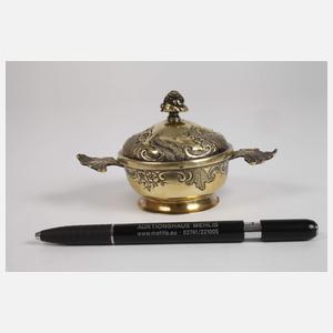 Kleine Augsburger Vermeil Deckelschüssel