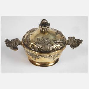 Kleine Augsburger Vermeil Deckelschüssel