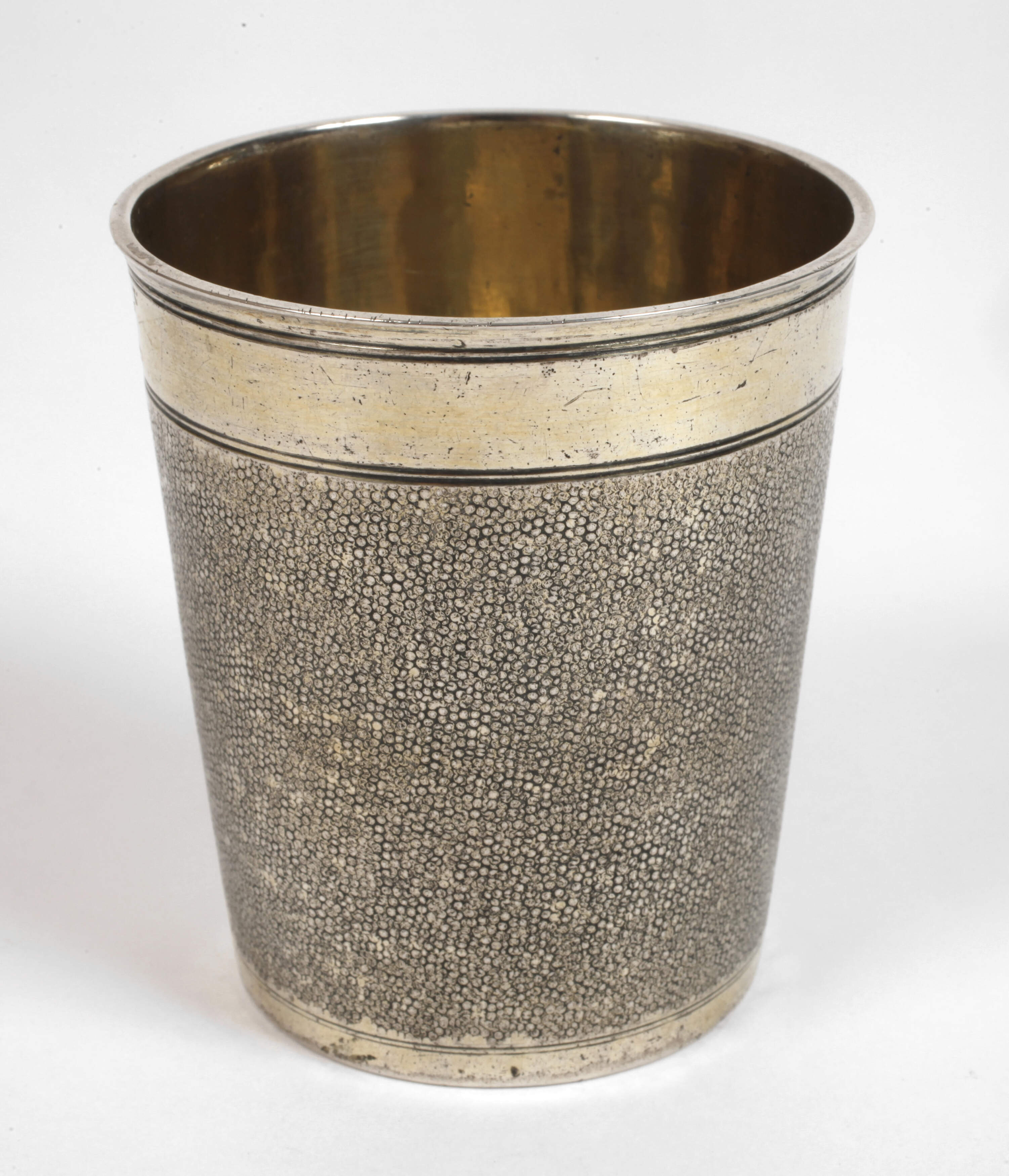 Nürnberger Vermeil Schlangenhautbecher