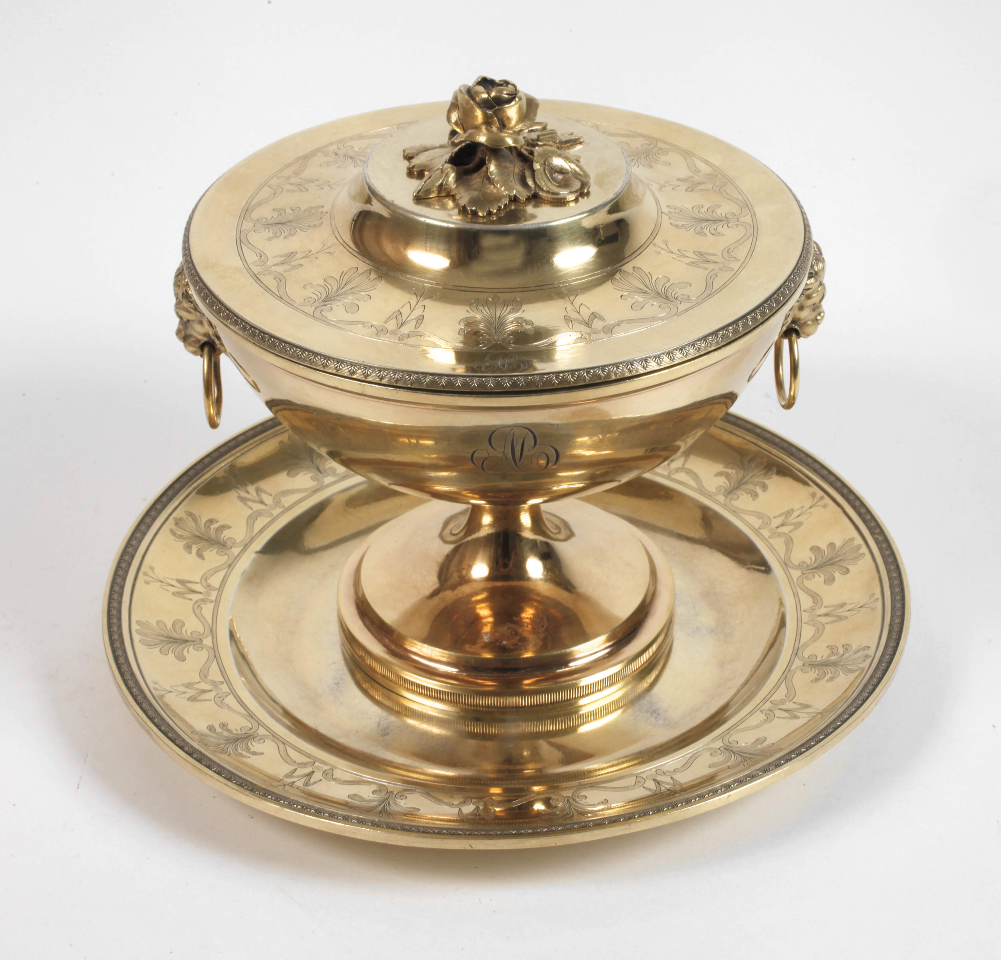 Feiner Pariser Vermeil Tafelaufsatz