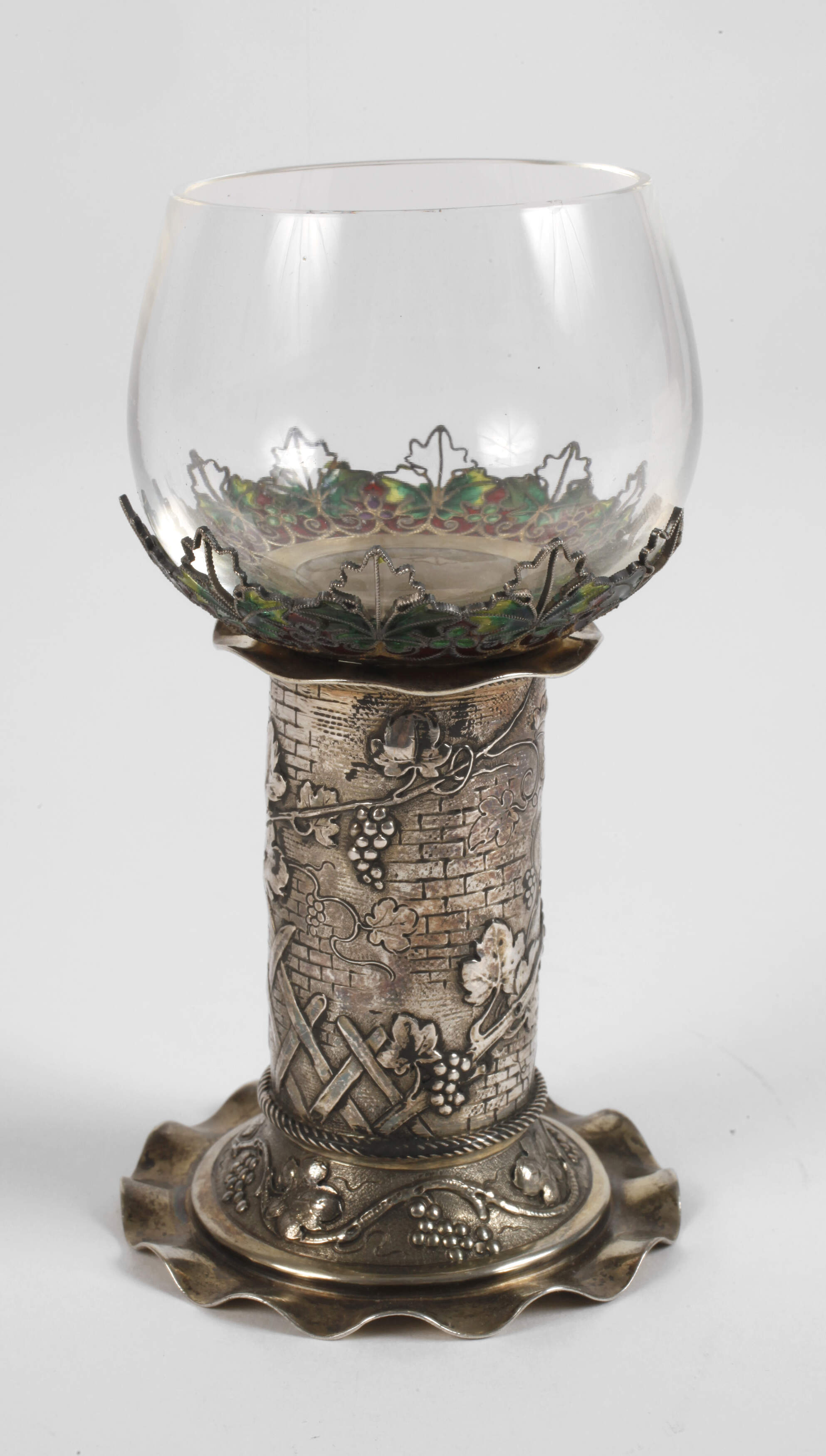 Weinrömer mit Silbermontur