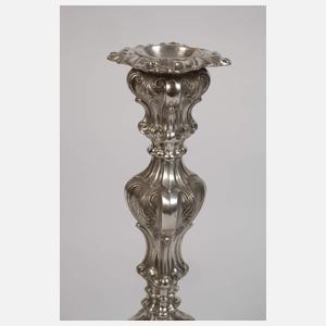 Zwei Kerzenleuchter Silber