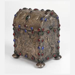 Silberdose in Truhenform