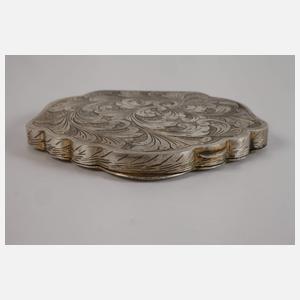 Silberdose mit Emaillemalerei