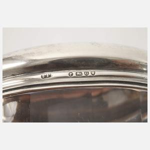 Konvolut Tischzubehör mit Silbermontur