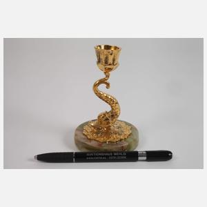 Paar Silberleuchter Delfin im Barockstil