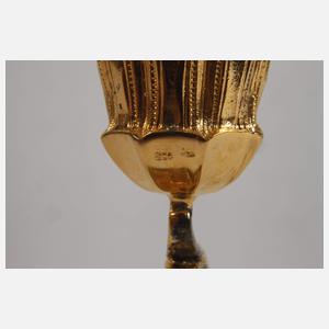 Paar Silberleuchter Delfin im Barockstil