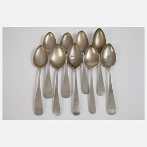 Konvolut Silberlöffel Biedermeier