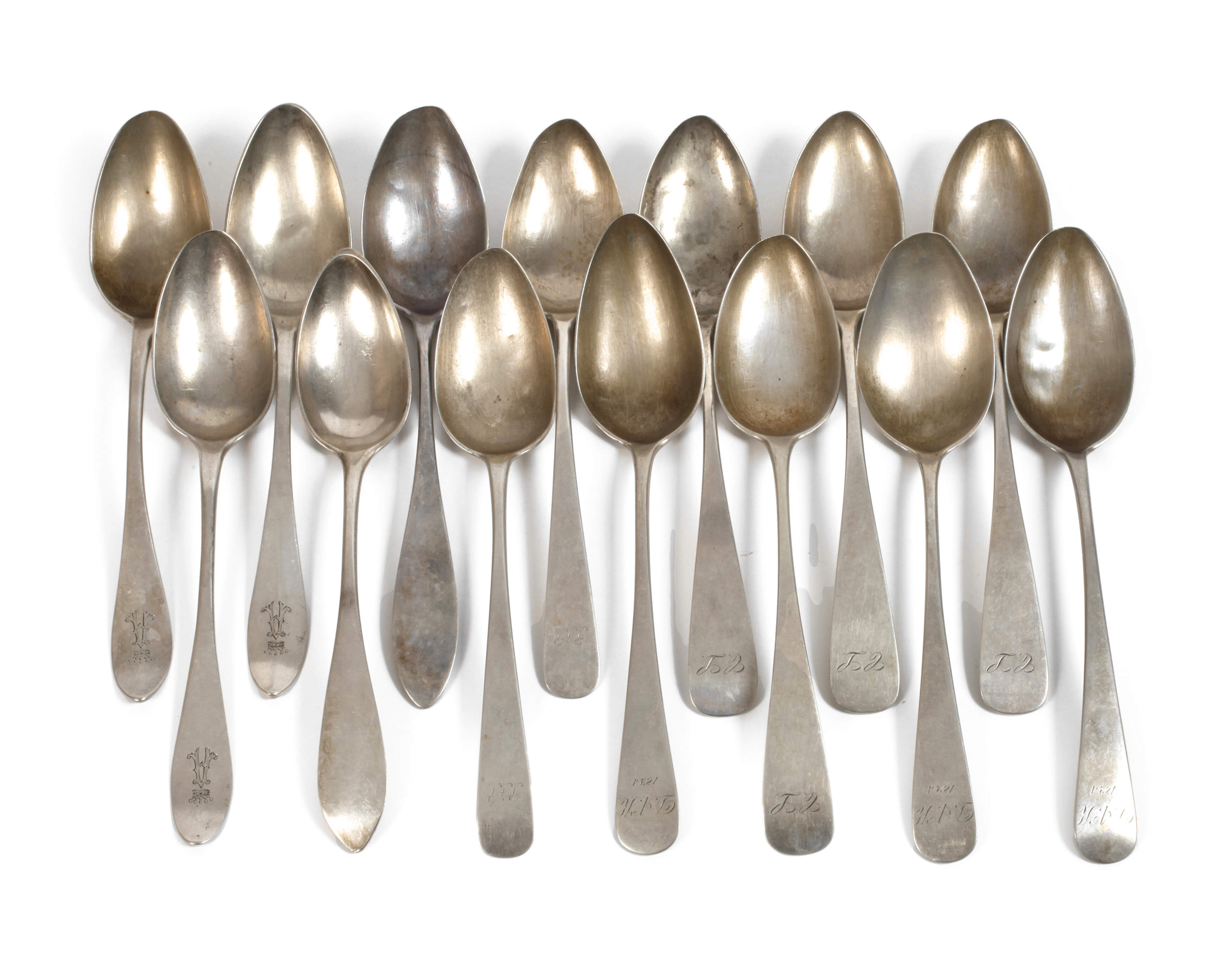 Konvolut Silberlöffel Biedermeier