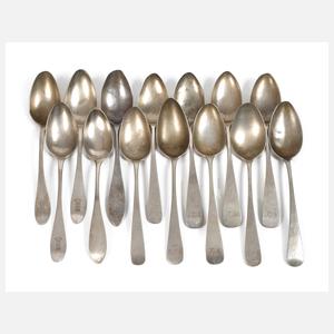 Konvolut Silberlöffel Biedermeier