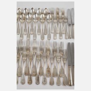 Großes Silberbesteck "Augsburger Faden"