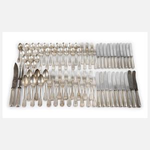 Großes Silberbesteck "Augsburger Faden"