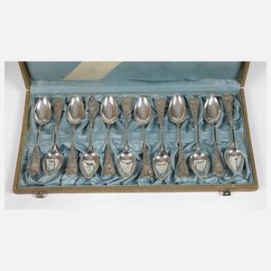 Silber zwölf Kaffeelöffel Historismus