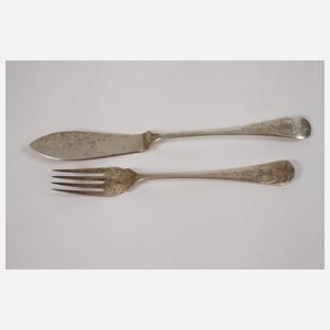 Fischbesteck im Holzkasten