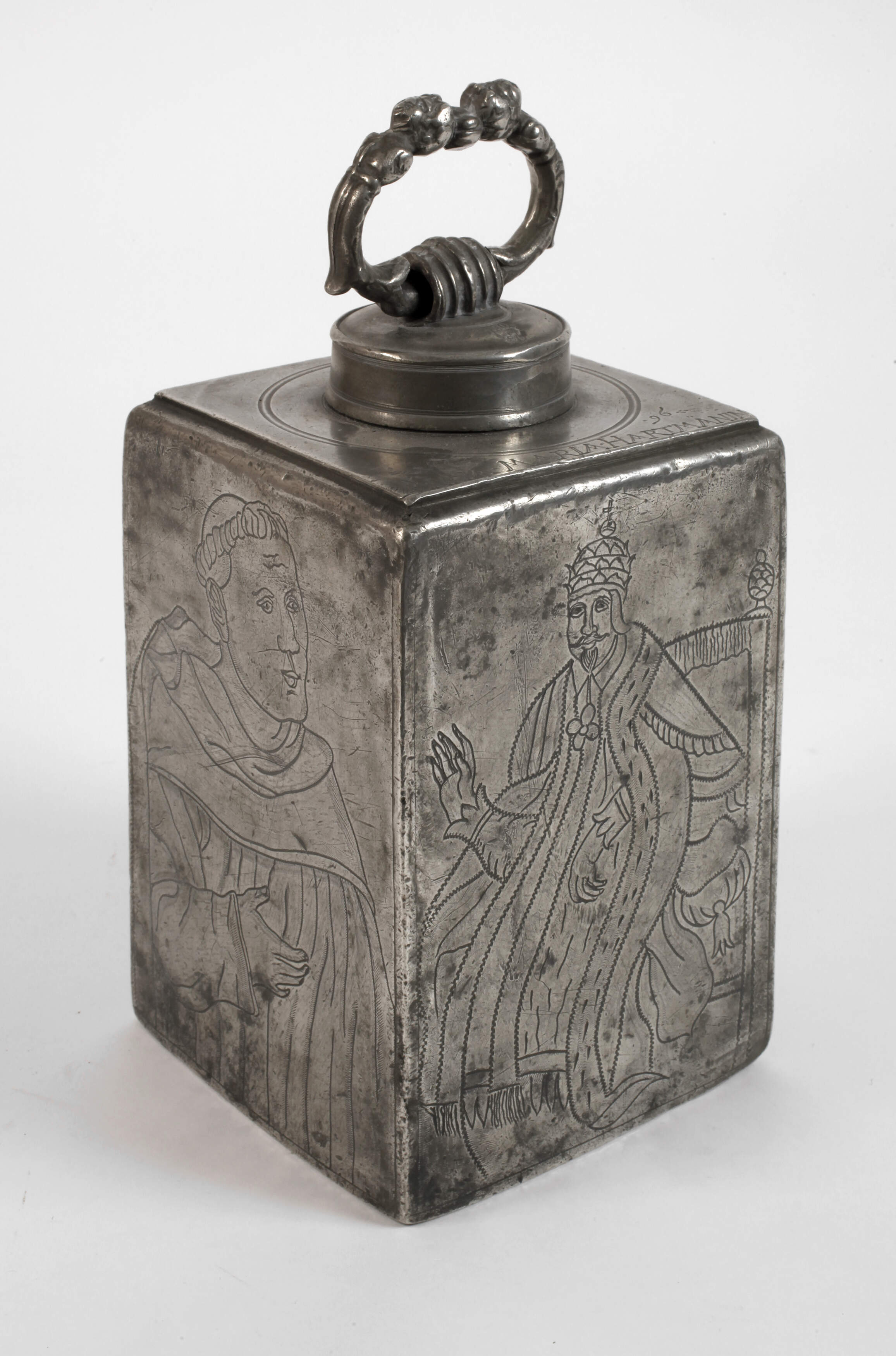 Vierkantflasche Zinn