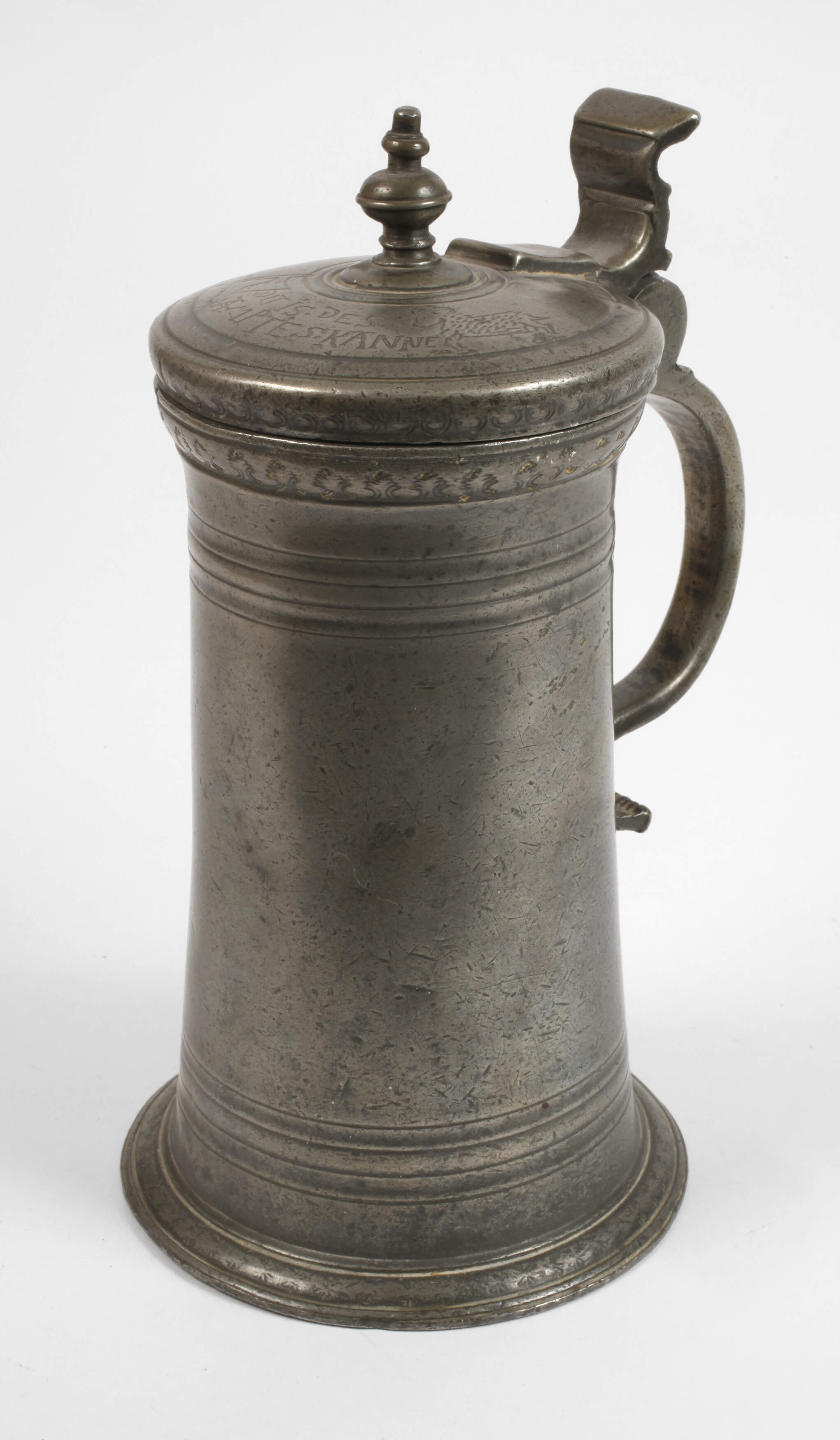 Schwere Lübecker Zinnkanne