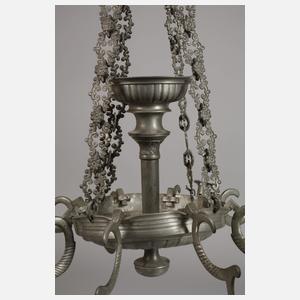 Vogtländischer Deckenleuchter Zinn