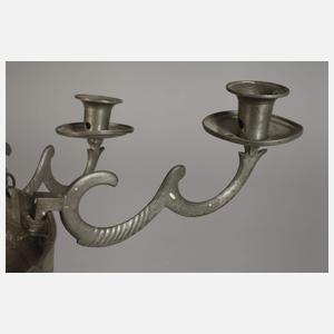 Vogtländischer Deckenleuchter Zinn