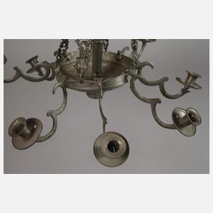 Vogtländischer Deckenleuchter Zinn