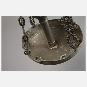 Vogtländischer Deckenleuchter Zinn