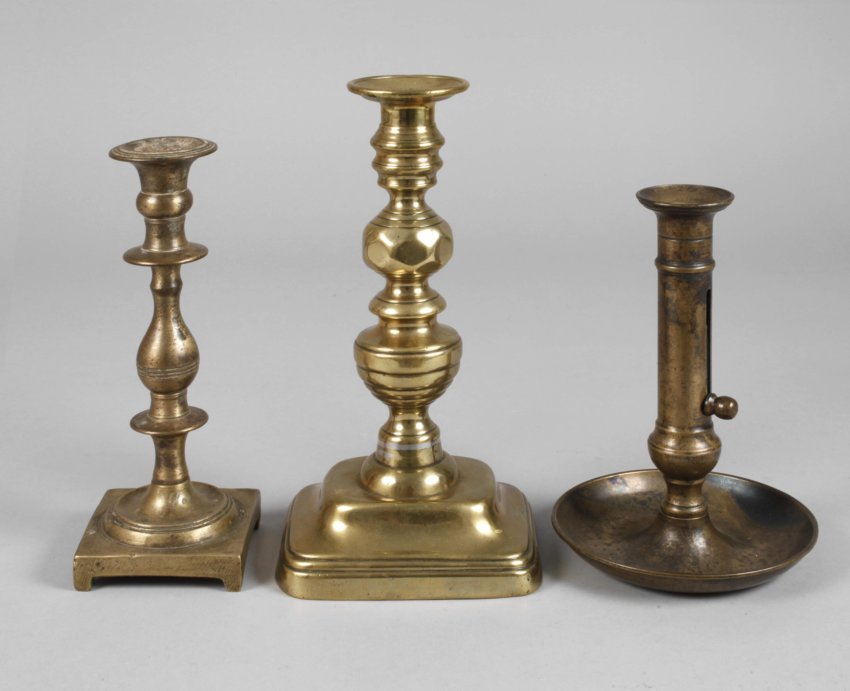 Drei Messingleuchter