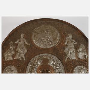 Großes Reliefschild Eisenguss