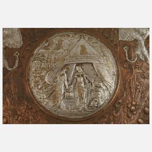 Großes Reliefschild Eisenguss