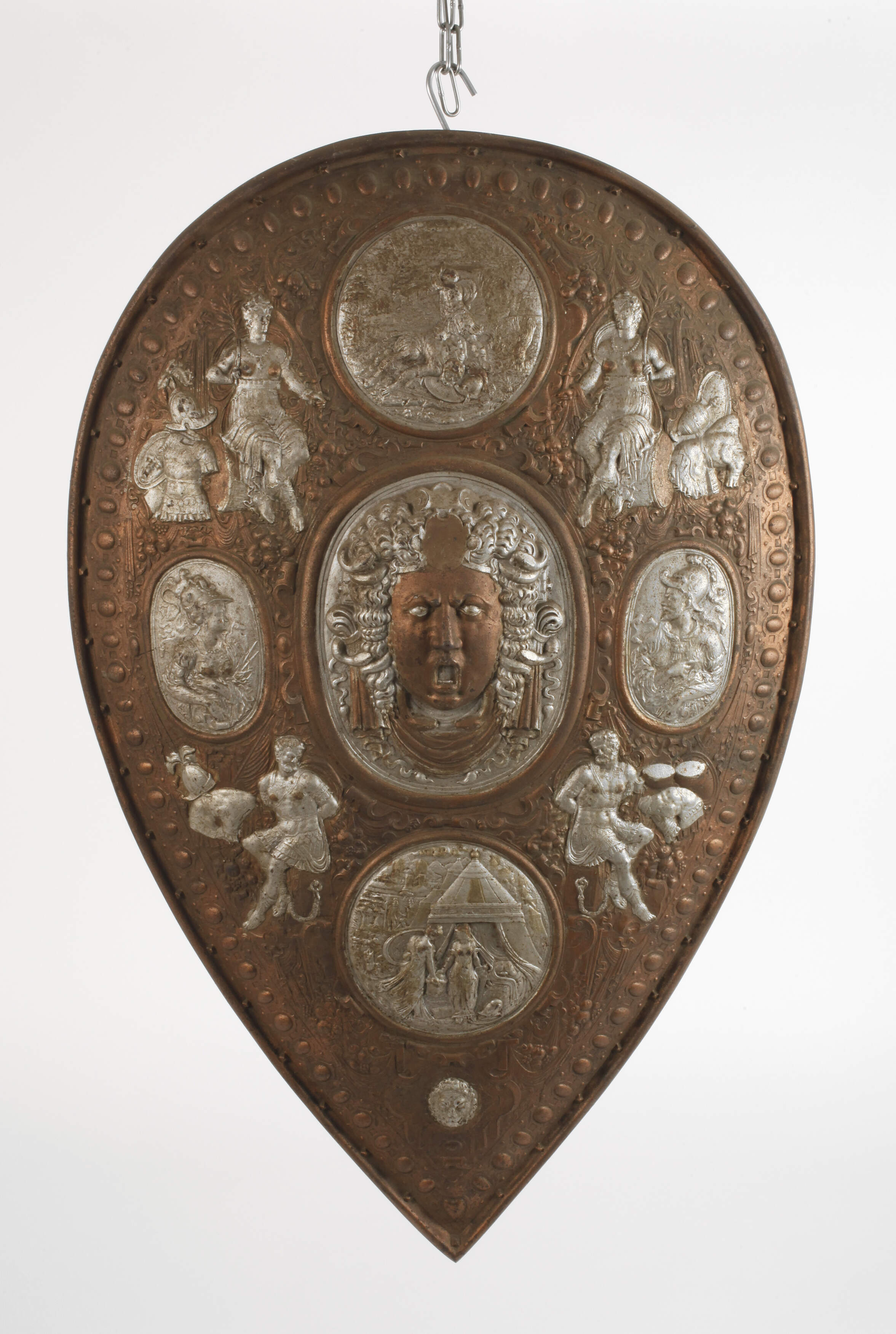 Großes Reliefschild Eisenguss