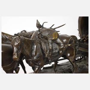 R. Clark, Chuck Wagon mit Reiter und Pferden