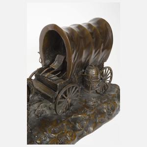 R. Clark, Chuck Wagon mit Reiter und Pferden