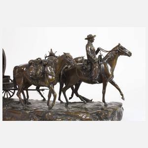R. Clark, Chuck Wagon mit Reiter und Pferden